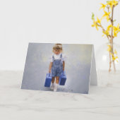 小さい旅行者 カード (黄色い花)