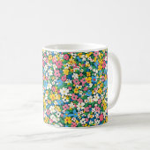小さい春の花パターン コーヒーマグカップ (正面右)