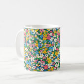 小さい春の花パターン コーヒーマグカップ (正面左)