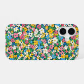 小さい春の花パターン iPhone 16ケース (裏面横)