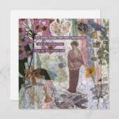 小さい最初のフラットグリーティングカード (正面/裏面)