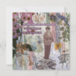 小さい最初のフラットグリーティングカード