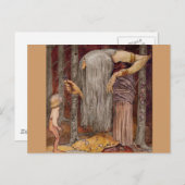 小さい枝を提供するトロール ポストカード (正面/裏面)