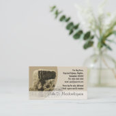 小さい正方形の干し草ベール積み重ね 名刺 (スタンド正面)