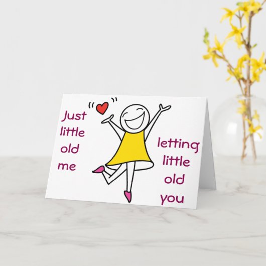 小さい歳の私は小さい歳のハッピーバースデーを願う カード (黄色い花)