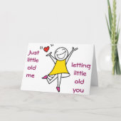 小さい歳の私は小さい歳のハッピーバースデーを願う カード (正面)