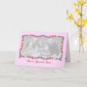 小さい母の日の花(写真フレーム) カード (黄色い花)