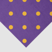 小さい水玉模様のパターン：紫と金ゴールド 薄葉紙 (詳細)