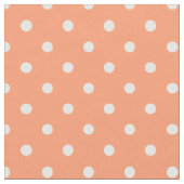 小さい水玉模様の珊瑚のモモ ファブリック (クローズアップ)