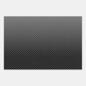 小さい水玉模様の青いグラデーション ラッピングペーパーシート (正面3)