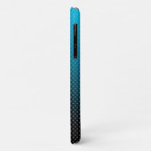 小さい水玉模様の青いグラデーション Case-Mate iPhoneケース (裏面/左)