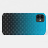 小さい水玉模様の青いグラデーション Case-Mate iPhoneケース (裏面(横))
