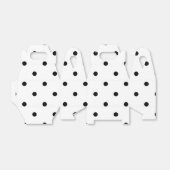 小さい水玉模様パターン：白黒 フェイバーボックス (折り畳みなし)