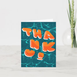 小さい波状サンキューカード サンキューカード