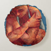 小さい泳ぐ人3 2011年 ラウンドクッション (正面)