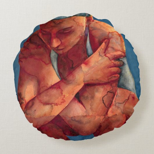 小さい泳ぐ人3 2011年 ラウンドクッション (裏面)