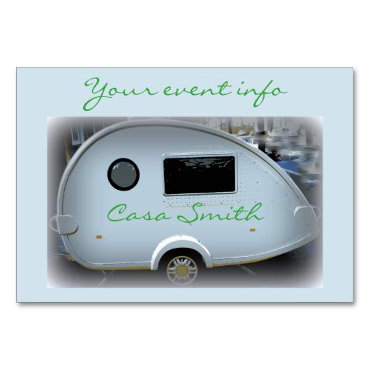 小さい涙のトレーラーのジプシーのキャラバン テーブルナンバー (正面)