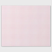 小さい淡いピンクおよび白い千鳥格子の ラッピングペーパー (フラット)