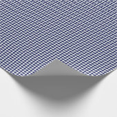 小さい濃紺そして白い千鳥格子の ラッピングペーパー (角)