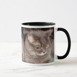小さい灰色CAT マグカップ