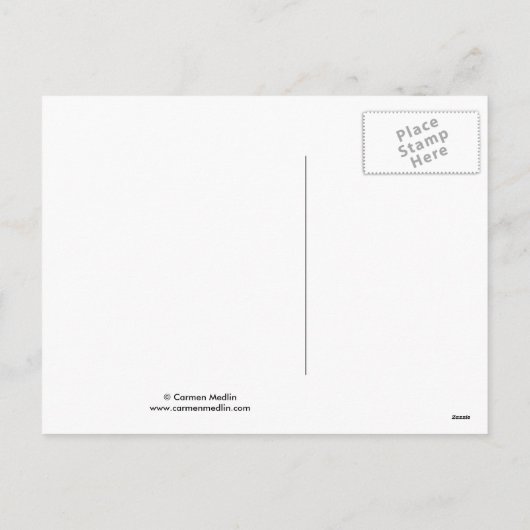 小さい炎-かわいいクリスマスの天使のマウスの芸術 シーズンポストカード (裏面)