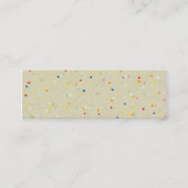 小さい点の虹の紙吹雪はプリントを振りかけます スキニー名刺 (正面)