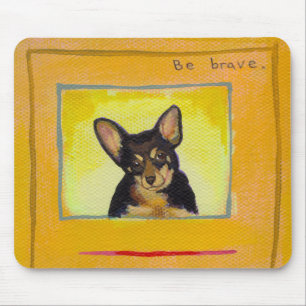 小さい犬のチワワのminpinの絵画を黒くし、日焼けさせて下さい マウスパッド