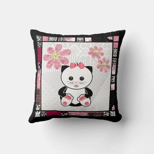 小さい猫 クッション (裏面)