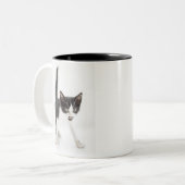 小さい猫 ツートーンマグカップ (正面左)