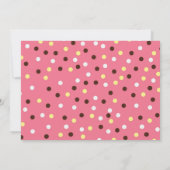 -小さい猿のパーティの招待状の女の子は興奮します 招待状 (裏面)