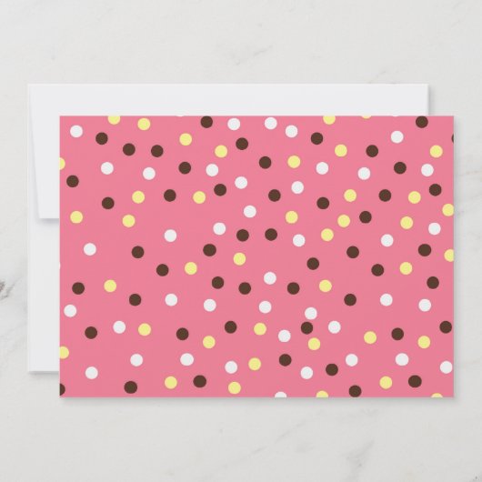 -小さい猿のパーティの招待状の女の子は興奮します 招待状 (裏面)