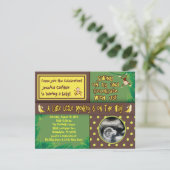 小さい猿のベビーシャワーの招待状 招待状 (スタンド正面)