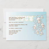 小さい猿の男の赤ちゃんのシャワーの招待状 招待状 (裏面)