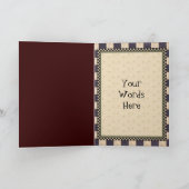 小さい猿の誕生日の挨拶状 カード (内部)