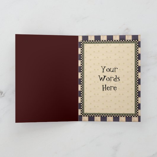 小さい猿の誕生日の挨拶状 カード (内部)