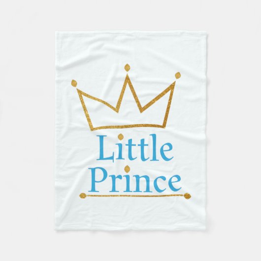 小さい王子の男の赤ちゃんのフリースブランケット フリースブランケット (正面)