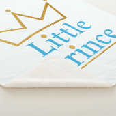 小さい王子の男の赤ちゃん毛布 シェルパブランケット (3/4)