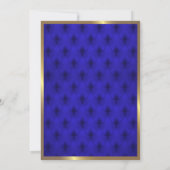 小さい王子ベビーシャワーの招待状、ロイヤルブルー2 招待状 (裏面)