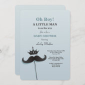 小さい王子ベビーシャワーの招待状 招待状 (正面/裏面)