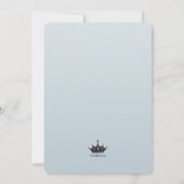 小さい王子ベビーシャワーの招待状 招待状 (裏面)