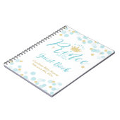 小さい王子ベビーシャワーの来客名簿 ノートブック (左側)