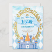 小さい王子誕生会 招待状 (正面)