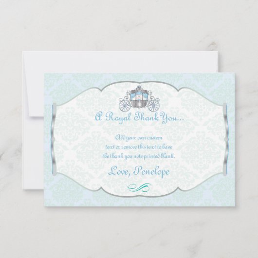 小さい王子、ビクトリアンなスタイルのサンキューカード サンキューカード (正面)