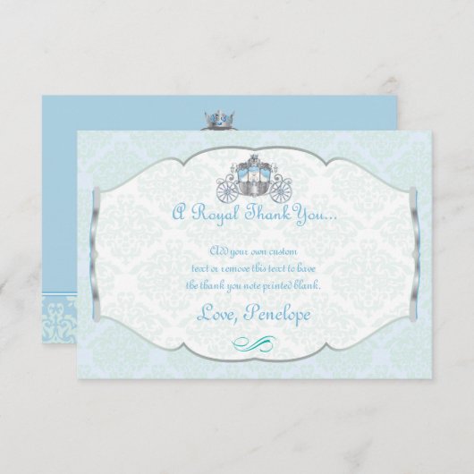 小さい王子、ビクトリアンなスタイルのサンキューカード サンキューカード (正面/裏面)