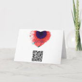 小さい男の子およびトナカイ シーズンカード (裏面)