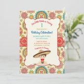 小さい男の子のスペインのなメキシコソンブレロのカラフル 招待状 (スタンド正面)