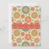 小さい男の子のスペインのなメキシコソンブレロのカラフル 招待状 (裏面)