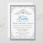 小さい男の子のベビーシャワーのために天国を感謝していして下さい 招待状 (正面/裏面)