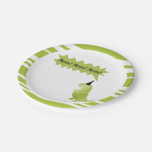 小さい男の子の恐竜の緑のディーノのテーマの装飾 ペーパープレート (アングル)