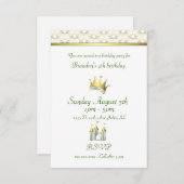 小さい男の子の王子Birthday 招待状 (正面/裏面)